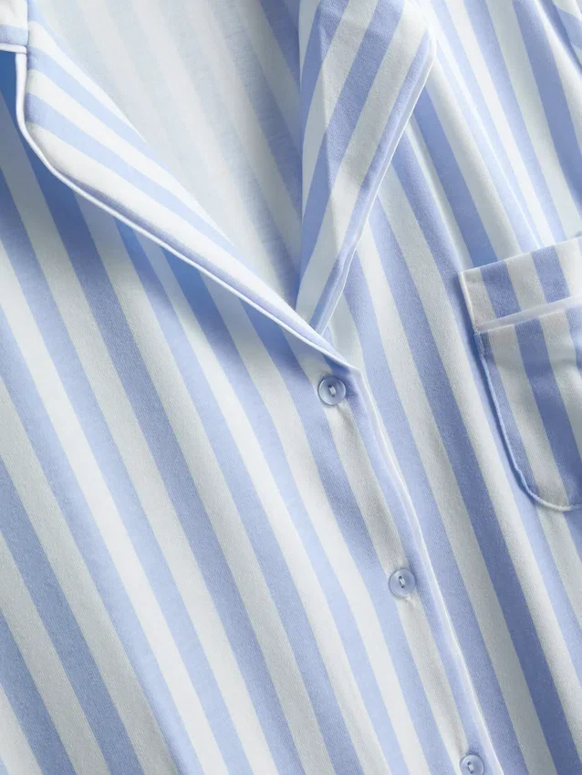 Bedrukt kort pyjamasser i boyfriend-stil