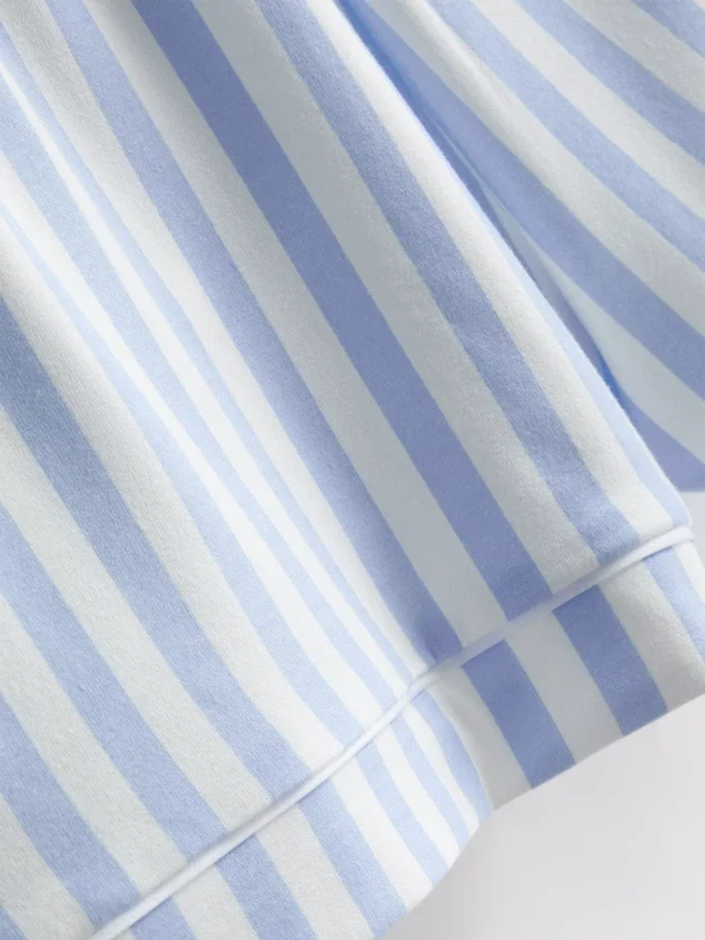 Bedrukt kort pyjamasser i boyfriend-stil
