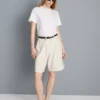 Bermudashorts i bomuldsdenim