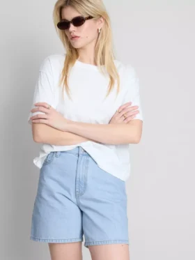 Bermudashorts i bomuldsdenim