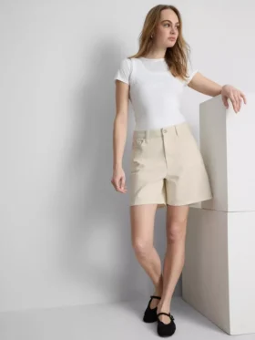 Bermudashorts i bomuldsdenim