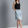 Bermudashorts i bomuldsdenim