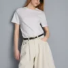 Bermudashorts i bomuldsdenim