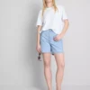 Bermudashorts i bomuldsdenim