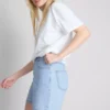 Bermudashorts i bomuldsdenim