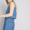 Bermudashorts i bomuldsdenim