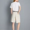 Bermudashorts i bomuldsdenim