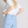 Bermudashorts i bomuldsdenim