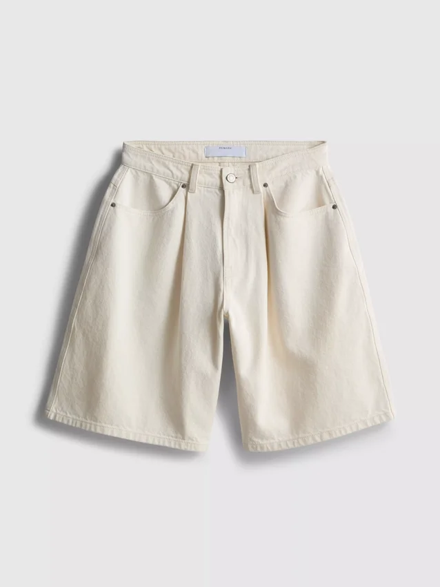 Bermudashorts i bomuldsdenim