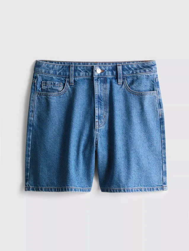 Bermudashorts i bomuldsdenim