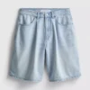 Bermudashorts i bomuldsdenim