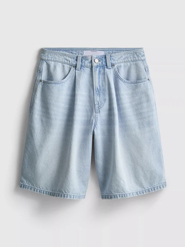 Bermudashorts i bomuldsdenim