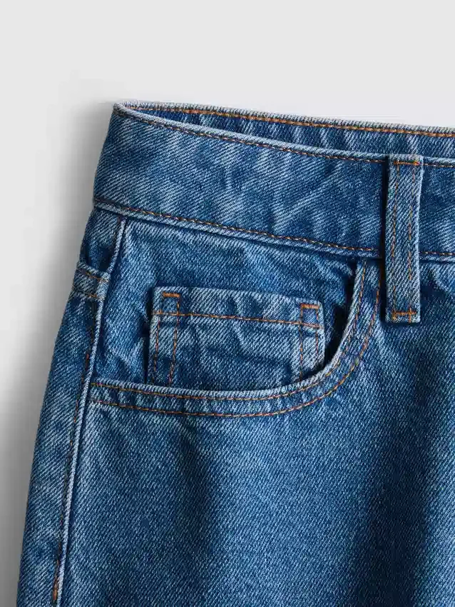 Bermudashorts i bomuldsdenim