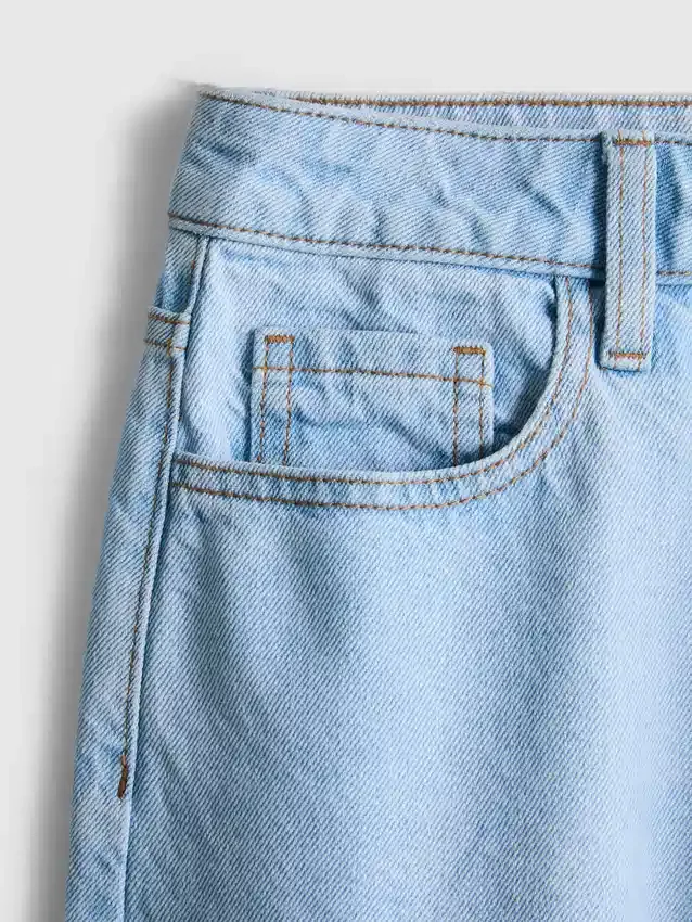Bermudashorts i bomuldsdenim