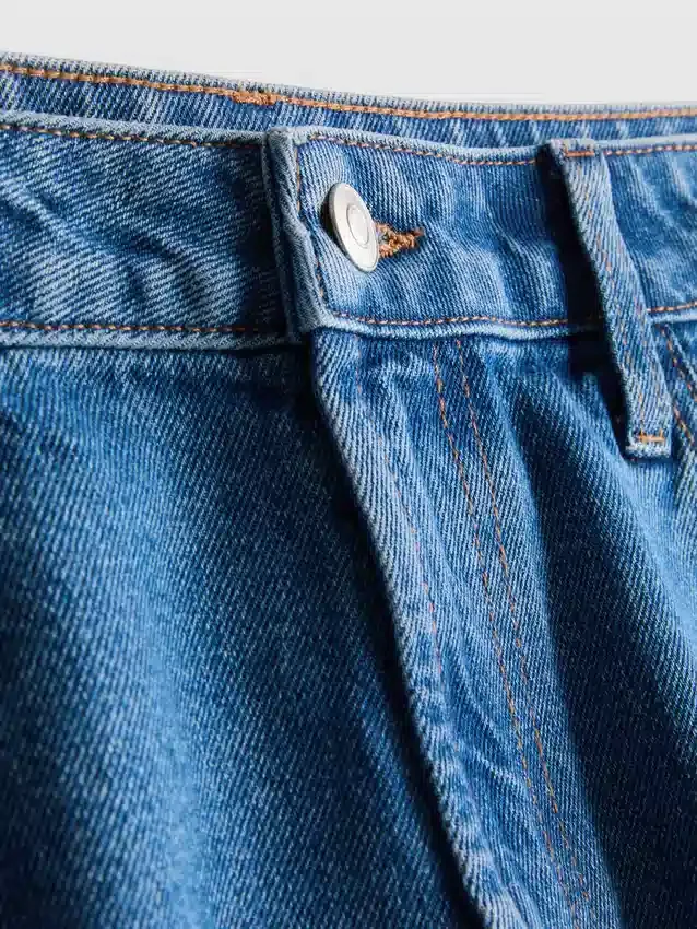 Bermudashorts i bomuldsdenim