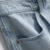 Bermudashorts i bomuldsdenim