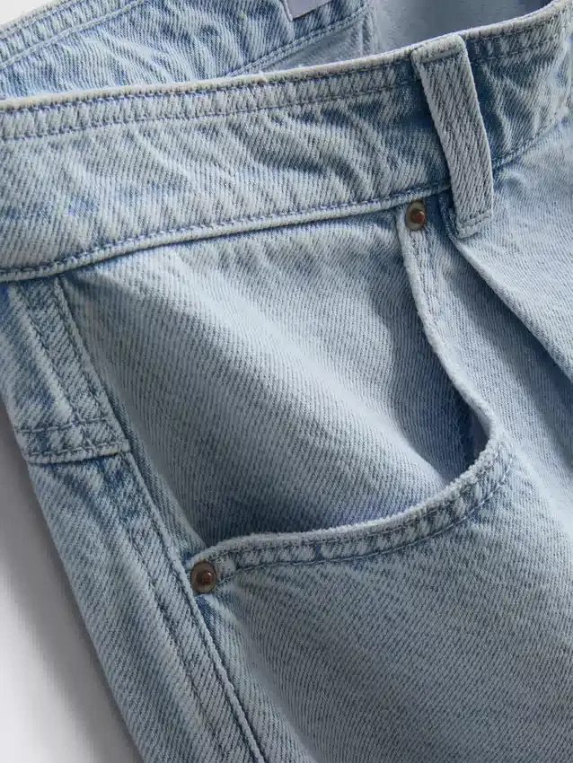 Bermudashorts i bomuldsdenim