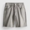 Bermudashorts i denim med rå kant