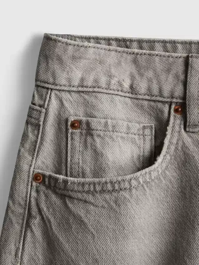 Bermudashorts i denim med rå kant