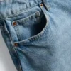 Bermudashorts i denim med rå kant