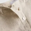 Bermudashorts i plisseret linneblanding