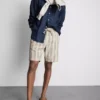Bermudashorts med strukturerede striber