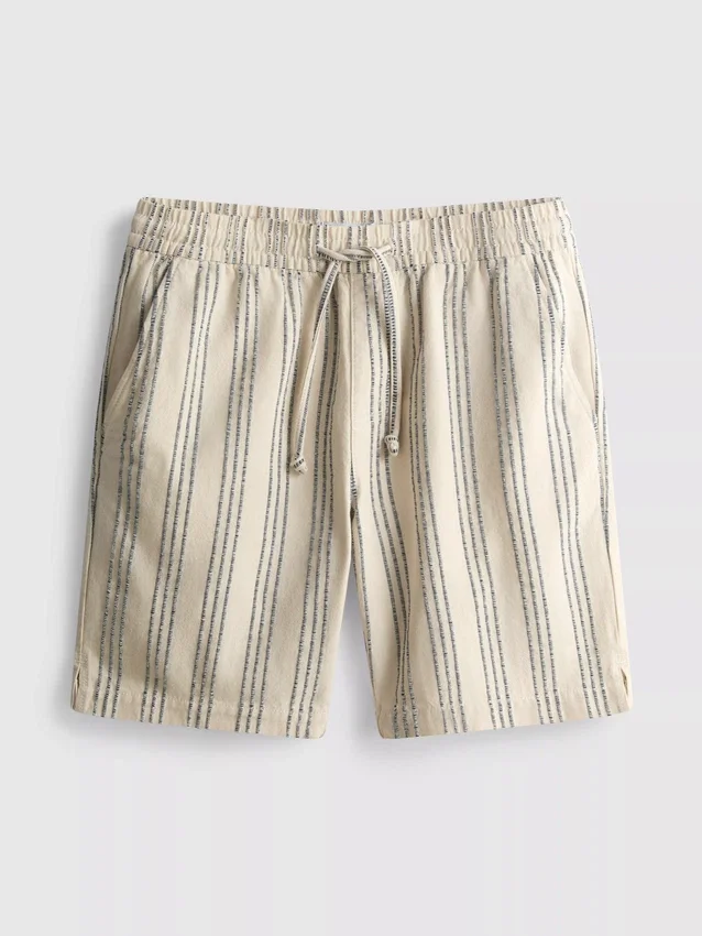 Bermudashorts med strukturerede striber