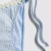 Bikinibukser i gingham med daisy-kant