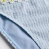 Bikinibukser i gingham med daisy-kant