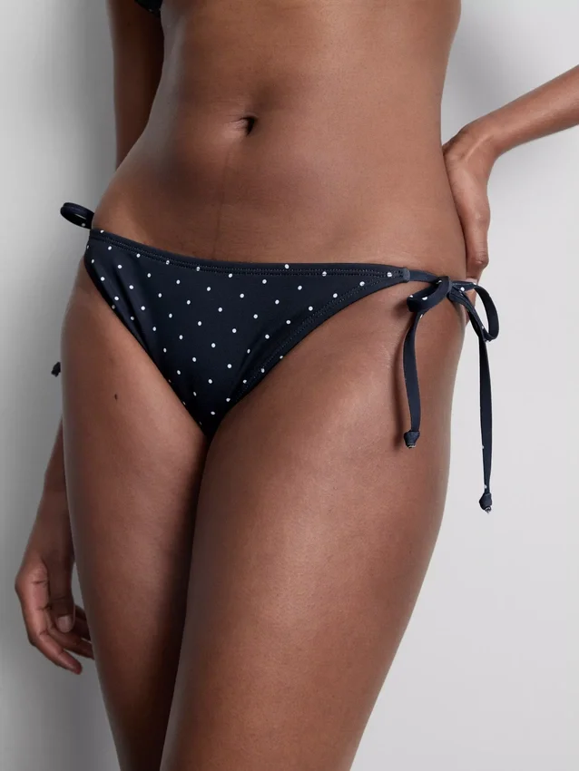 Bikinibukser med print og bindebånd i siden