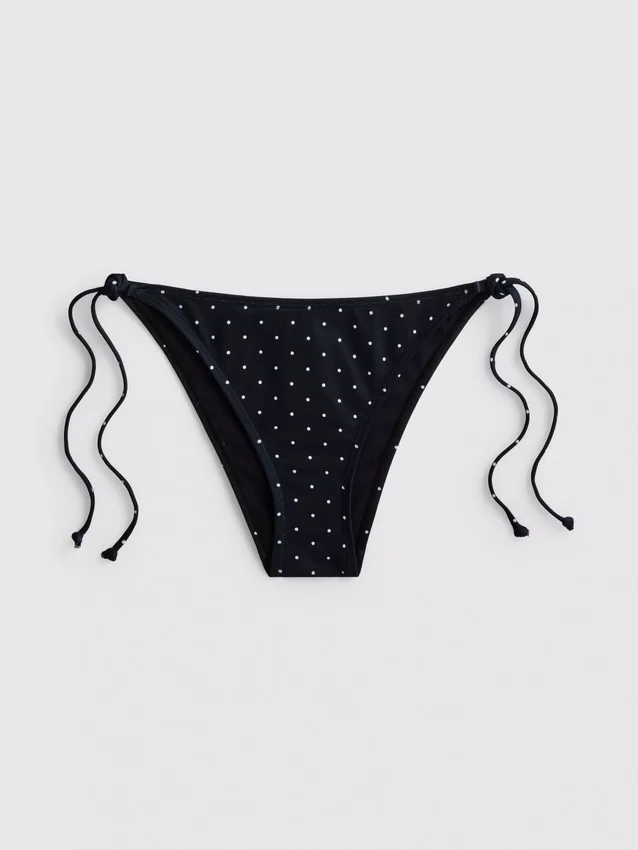 Bikinibukser med print og bindebånd i siden