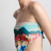 Bikinitop med bandana-mønster