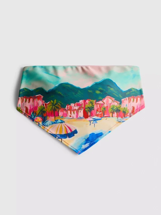 Bikinitop med bandana-mønster