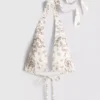 Bikinitop med halterneck og bandana-print
