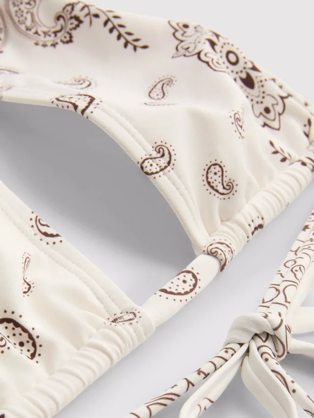 Bikinitop med halterneck og bandana-print
