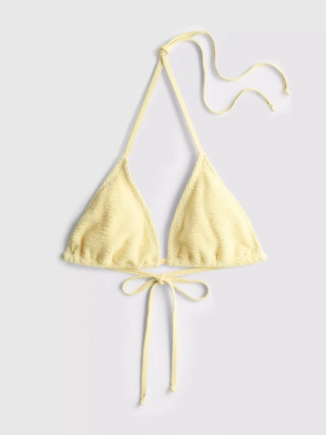 Bikinitop med krøllet trekant