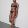 Bikinitop med trekantformet strass-dekoration