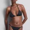 Bikinitop med trekantformet strass-dekoration