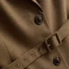 Blazer med korte ærmer og bæltedetalje