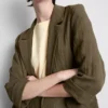 Blazer med struktur og skrå revers