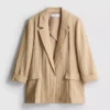 Blazer med struktur og skrå revers