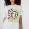 Blink 182 bomulds-T-shirt med afslappet logo
