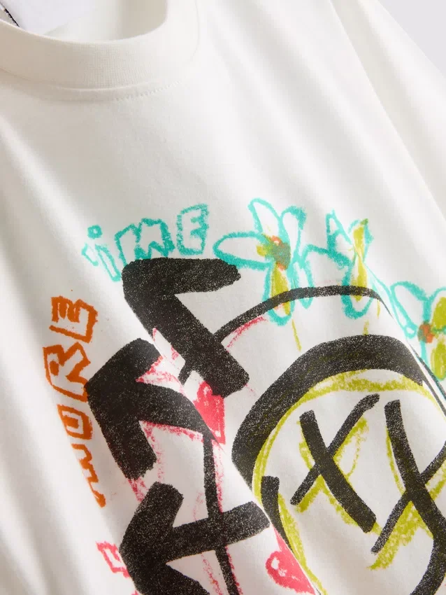 Blink 182 bomulds-T-shirt med afslappet logo