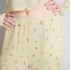 Blomstrede pyjamasbukser med ribkant