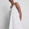 Blomstret bomulds-dobby-chemise