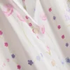 Blomstret pyjamaskjorte med korte ærmer