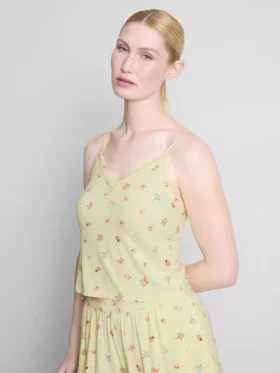 Blomstret ribbet pyjamasser