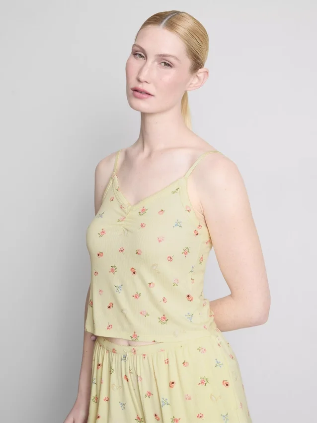 Blomstret ribbet pyjamasser