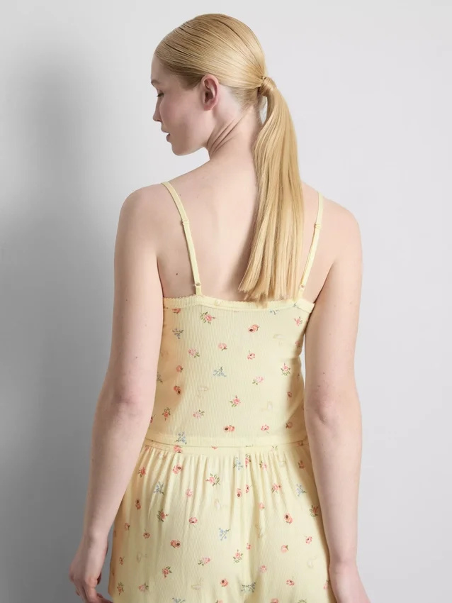 Blomstret ribbet pyjamasser