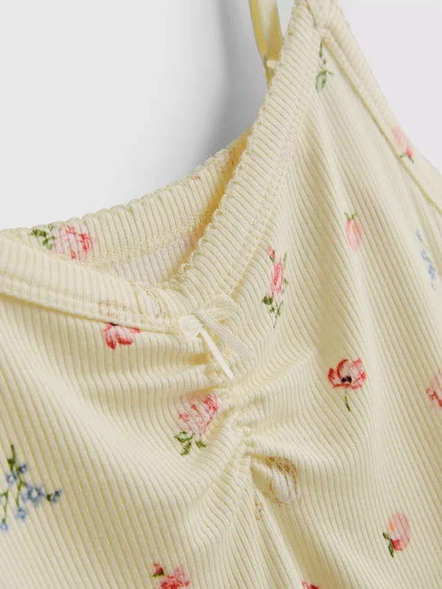 Blomstret ribbet pyjamasser
